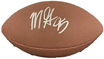 Майлс Гарет подписа на Уилсън Футбол NFL JSA - Футболни топки С Автографи