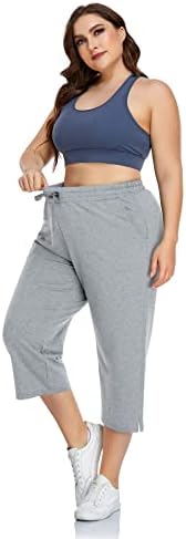 ZERDOCEAN/ Дамски Спортни Панталони за Активна Йога Размер Плюс, Капри от Futon Джърси, Спортни Скъсяване на Панталон