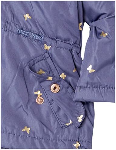 Детско зимно палто с качулка за момичета OshKosh B ' sofia в Тъмно синьо с елегантен метален модел на пеперуда