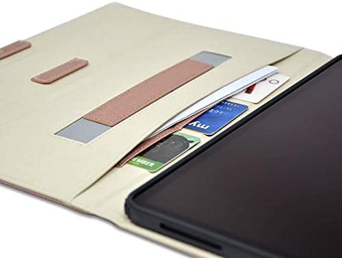 Кожен калъф Thankscase, съвместим с iPad Pro 12.9 2021 6-то поколение 5-то поколение, Въртяща се поставка с джоб, подкрепа
