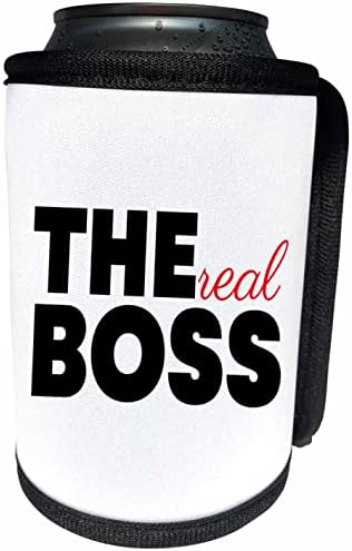 3dRose 3dRose - Розочка - Подаръци за двойки - The Boss Истински Шеф - Опаковки за бутилки-охладители (cc-363850-1)