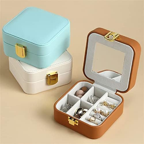 Преносима Кутия за съхранение на бижута с Огледални Обеци Преносима Ковчег за бижута в стил Ретро (Цвят: A размер
