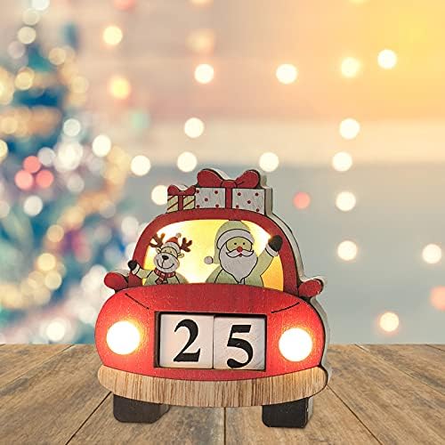Украса Календар и Творчески Дървени Коледна украса Украса на Автомобил със задно Осветление Коледа Начало Декор Хартиени