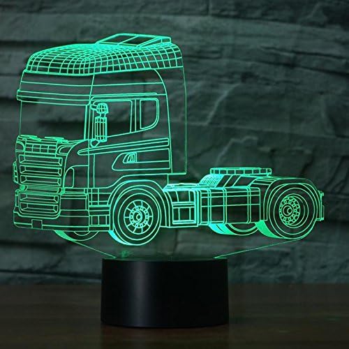 3D Камион, Трактор нощна светлина Сензорен Прекъсвач Тенис на Маса Оптична Илюзия Лампи 7 Цвята Променящите се Светлини