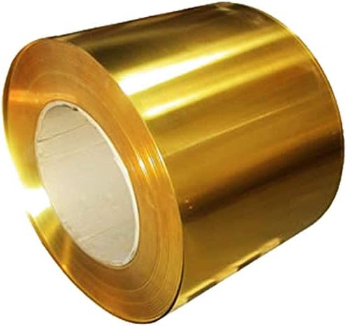 Латунная плоча UMKY H62 Тонколистовая Метална плоча от Латунно-Меден лист за обработка на метали, Дебелина: 0,3 мм, дължина: 2 м, Ширина: Метално фолио 30 мм