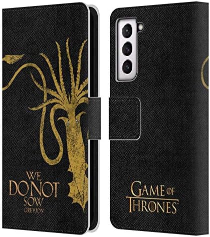 Дизайн на своята практика за главата Официално Лицензиран HBO Game of Thrones Greyjoy House Девизи Кожен Калъф за Награда