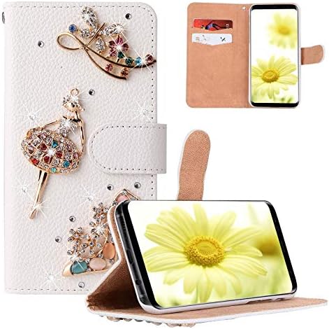 Чанта-портфейл Artfeel Diamond за Samsung Galaxy A52 с защитно фолио за екрана, Луксозен Женски Кожен калъф с държач