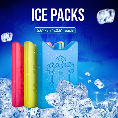 Пакети с лед ViLoSa Обяд-бокс и охладител за многократна употреба пакет с лед За деца по-Дълго запазва храната на хладно