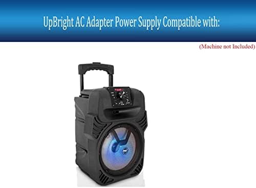 Адаптер UpBright 5, ac/dc, който е Съвместим с Pyle PPHP844B 400 W Преносим Високоговорител, Bluetooth PA, 8-Инчов субуфер,
