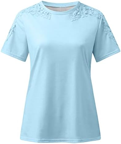 Дамски Дантелени Ризи с Къс Ръкав, елегантно облечен Небрежно Прозрачна Риза, Летни Дамски Потници и Блузи, Дрехи Бизнес