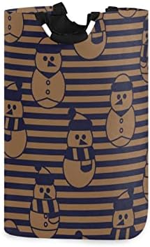 Кошница за дрехи с Коледните Снеговиком Kigai, Водоустойчив Сгъваема Кошница за Дрехи, Кошница За Съхранение на Мръсни