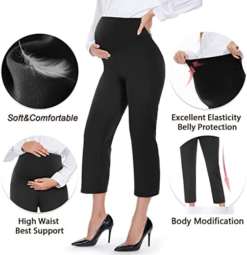 Hi Clasmix 7/8 Работни Панталони За бременни Удобни Свободни Стрейчевые Всекидневни Спортни Панталони За Йога Капри За