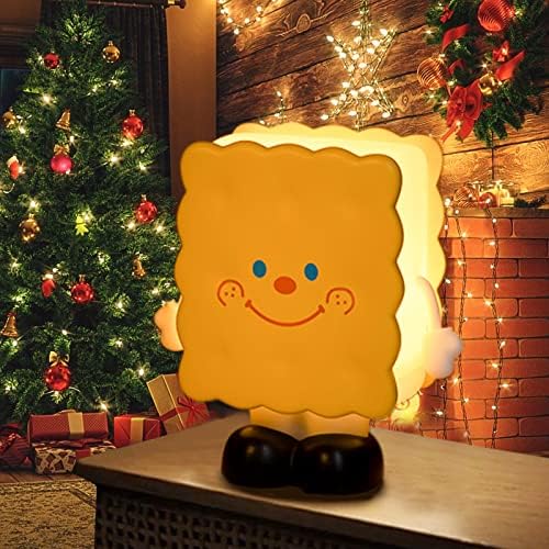 Aokpsrt Коледен лека нощ за Деца, Нощни нощна светлина под формата на Хубава Бисквити, USB Акумулаторна Нощна Лампа с