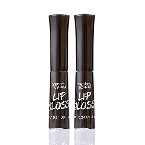 Луксозен черен гланц за устни - Ярък цвят с пълно покритие и блестящи дюзи, Хидратиращи формула подхранва устните - 2