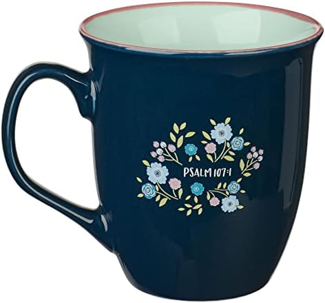 Християнски Художествени подаръци, Голяма Керамична Чаша за кафе и чай с цветен Модел от Писанията за жени: Бог е добър
