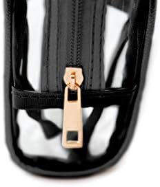 Прозрачната чанта за грим и четки EzPacking / Дълъг Козметични Органайзер за пътуване, фитнес зала или у дома си / Кант