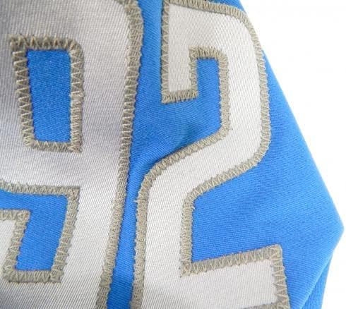 2017 Детройт Лайонз Халоти Нгата 92 Освободена игра В Синя Тениска 48 50 - Използваните тениски За игри NFL Без подпис