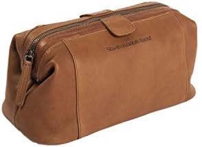 Брандираната чанта за тоалетни принадлежности Chesterfield за пътуване |Пътна чанта за бръснене Винс от кожа | Коньячная