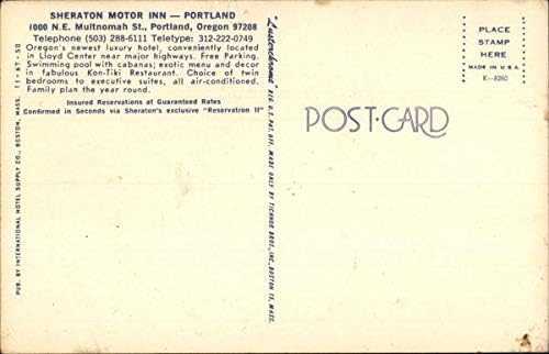 Sheraton Motor Inn Портланд, Орегон или оригиналната реколта картичка