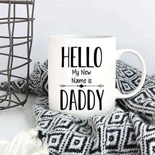 Подаръци нов татко - Здравейте, казвам на татко, Кафеена чаша - Скоро ще имаме Нови Бащи, Бъдещият татко - Очаквам обявяването на първия отца (Бяла чаша, 11 унции)