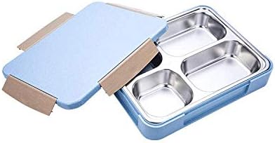 Чанта за обяд SJYDQ Изолиран Обяд-бокс-хладилник с 3 отделения - тежка рамка От тъкан (Цвят: синьо)