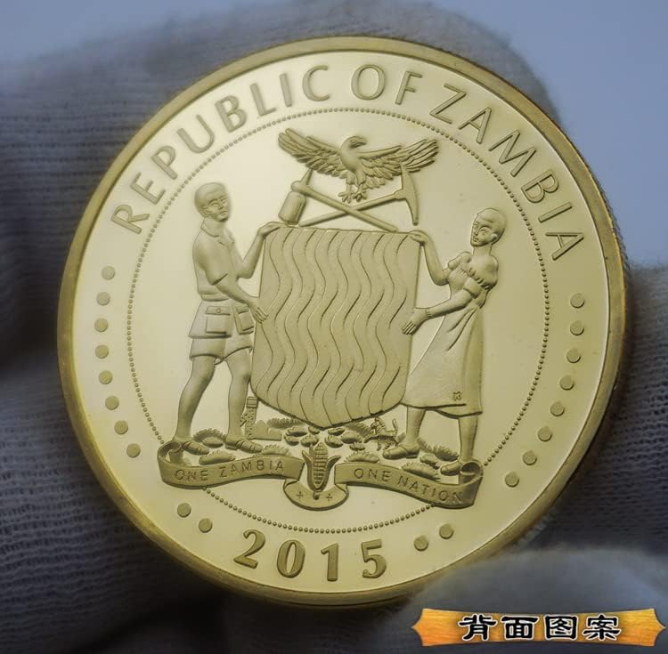 Африканска Замбия Възпоменателни Монети Диамантена Лъв Златни Монети Диви Животни на Африканския Лъв Възпоменателни Монети