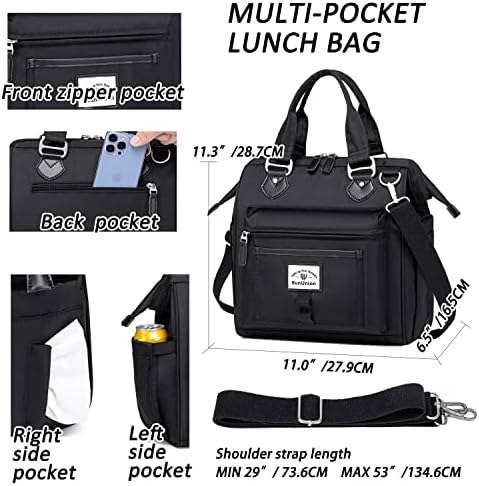 Дамски чанта за обяд SunUnion, Изолирано чанта за обяд, Голяма чанта за обяд на работа, Запечатани Кутия за обяд За възрастен,