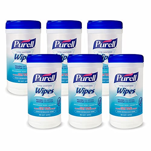 Кърпички за дезинфекция на ръце Purell с чист, Освежаващ аромат, 40 броя в опаковка (6 броя в пакета) - 9120-06-CMR