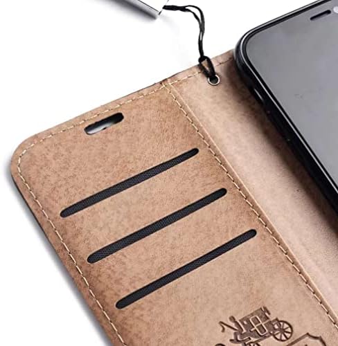 Луксозен калъф-портфейл POMIE за iPhone 11 Pro Max-6,5 см за жени и мъже, Удароустойчив калъф-портфейла от магнитна кожата Премиум-клас с панти капак, дизайнерски калъфи от TPU с