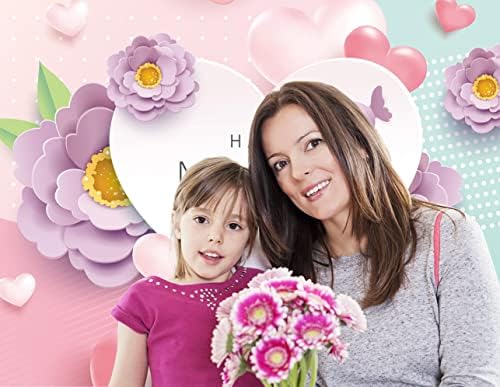 DHXXSC 8X6FT Честит Ден на Майката Фонове Розово Цвете на Любовта Фон За Снимки Банер за парти в чест на Деня на Майката