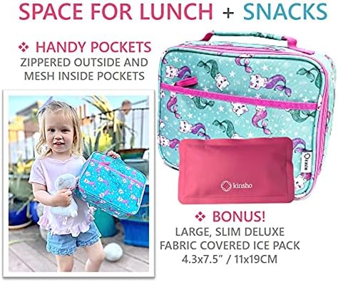 Комплект контейнери за обяд Bento-Box за момичета и жени за най-малките с 6 отделения (1 Розов комплект) + Чанта за обяд