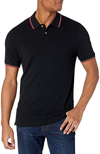 Мъжки Облегающая в памучна риза с къси ръкави Pique от Essentials