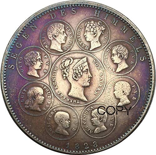 Немски държавата Байерн Семеен Талер Лудвиг I 1828 г., Сребърни Копирни Монети С Мельхиоровым покритие