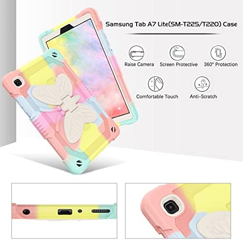 Калъф DOMAVER Samsung Tab A7 Lite, Калъф Galaxy Tab A7 Lite с поставка-пеперуда, устойчив на удари, здрави, удобни за