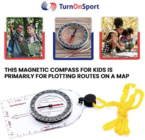 Походный компас за бойскаути, Спортен Компас за ориентация за деца, Навигация по карта - Малък компас за оцеляване -