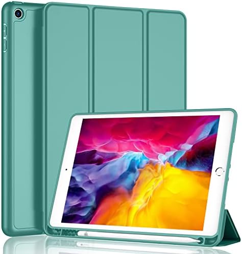 Калъф iMieet за iPad 9.7 (модел 2018/2017, 6-та / 5-то поколение), smart-калъф с държач за моливи и мек силиконов гръб