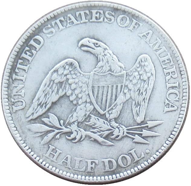 Възпоменателна Монета-Копие на Знамето на САЩ в Полдоллара 1862 г. с Посеребренным покритие