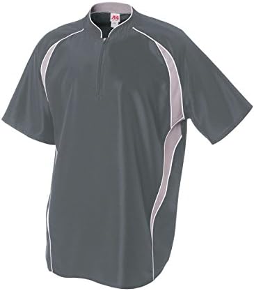 Бейзбол/Софтбольная 2-цветен яке-ветровка на 1/4 цип за загрявка (6 цвята, 10 младежи /възрастни размер)