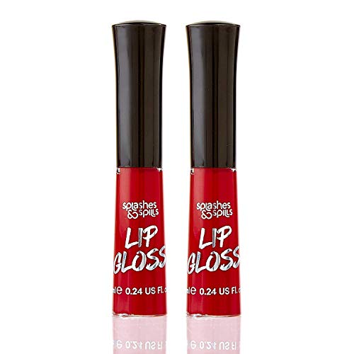Луксозен, червен блясък за устни - Ярък цвят с пълно покритие и блестящи дюзи, Хидратиращи формула подхранва устните
