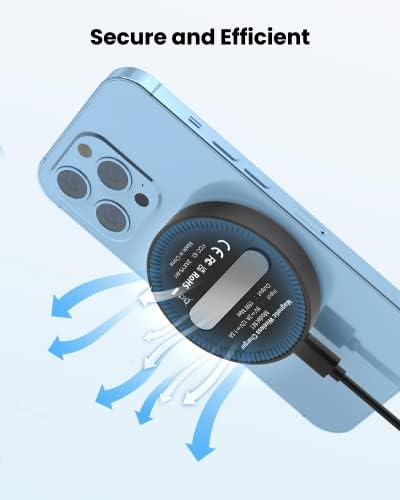 Магнитно Безжично зарядно за iPhone - MGG Mag-Сигурно зарядно за iPhone 14/14 pro /14 plus/14 pro max / 13 pro max /12 pro max, Магнитно Зарядно устройство за AirPods 3/2 / Pro с поставка, Магнитно зарядно у