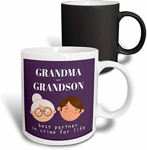 Подарък 3dRose за баба и Внук на най-Добрия партньор в Престъплението на живота си - Чаши (mug_359875_12)