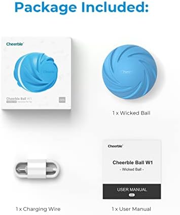 Cheerble [Взаимозаменяеми корпус] Интелигентен интерактивна Играчка топка за кучета с led подсветка, Злата Топка, 3 на