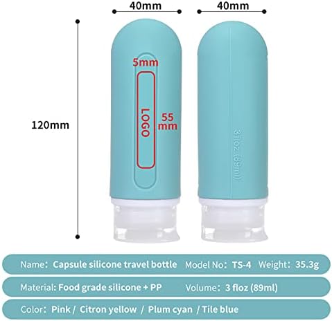 Пътни бутилка KHLZ за тоалетни принадлежности, Контейнери за пътуване, които Не съдържат BPA, Херметически затворени