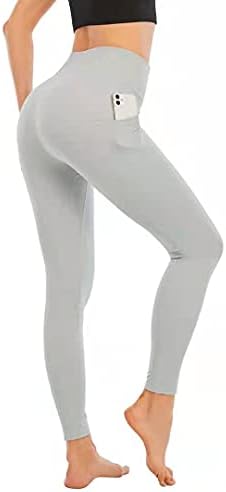 Дамски панталони за йога AGUEES JL, Панталони с висока Талия и Джобове За тренировки, Гамаши, За контрол на корема, За
