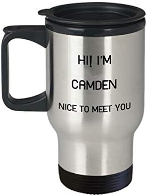 Аз Camden Road Чаша С Уникално Име Чаша Подарък за Мъже, Жени 14 унции От Неръждаема Стомана