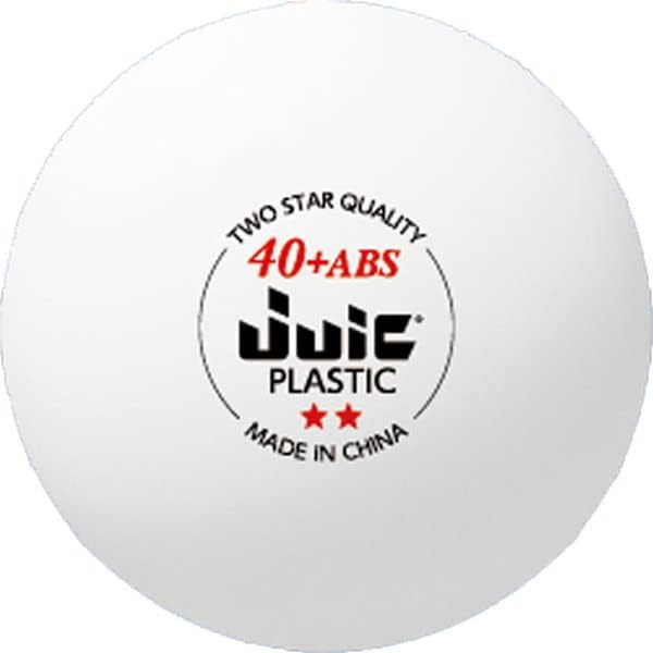Топки за тенис на маса JUIC 7063, 2 Звезди, ABS-пластмаса, Бяла, 1,6 инча (40 мм), 1 Кутия, 100 бр.