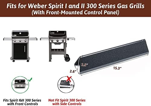Барове-аромати QuliMetal 15,3 за Weber Spirit 300, серия Spirit II 300, Решетки E310 E320 E330 S310 S320 S330 с предно