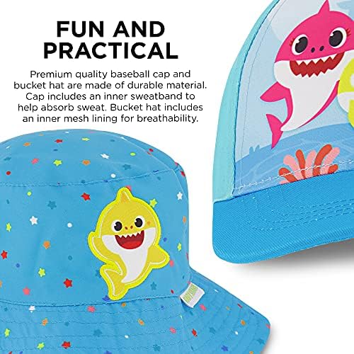 Панама и бейзболна шапка за момичета Nickelodeon, Солнцезащитная Шапка Baby Shark за деца от 2-4 години