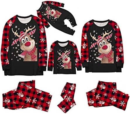 Облекло за сън XBKPLO Loungewear, Коледни Пижами за семейството, е един и същ Облекло за Сън на Коледа за семейни двойки