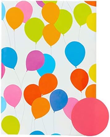 Листове хартия за опаковане на подаръци за рожден Ден и бележки на Хартия за опаковане на подаръци за децата от балони - Идеална цветна опаковъчна хартия за рождени